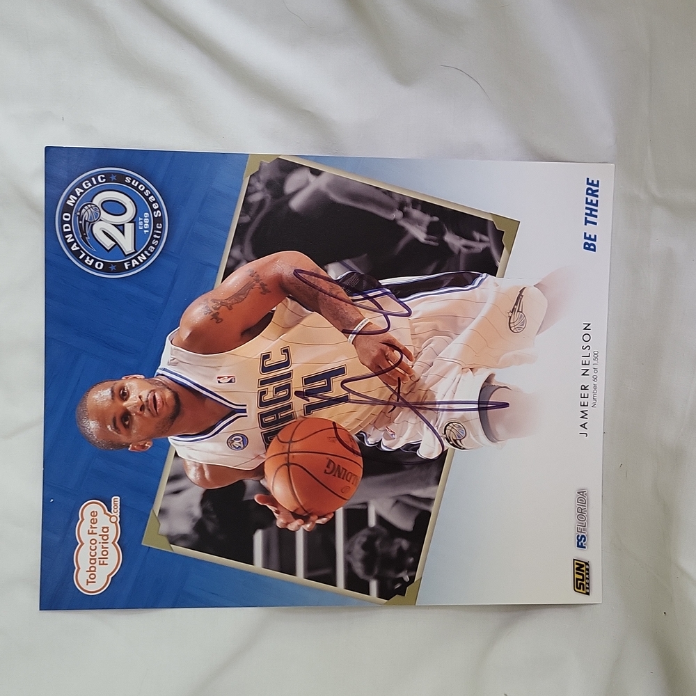 Jameer Nelson 8 x 10 autograph photo